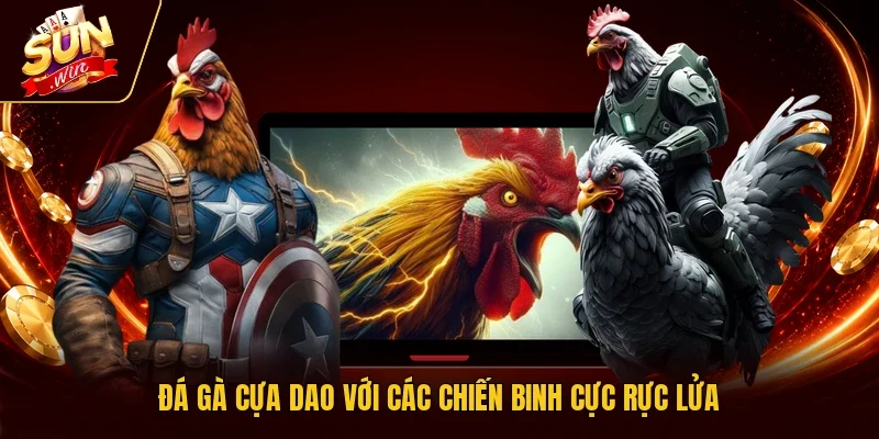 Đá gà cựa dao với các chiến binh cực rực lửa
