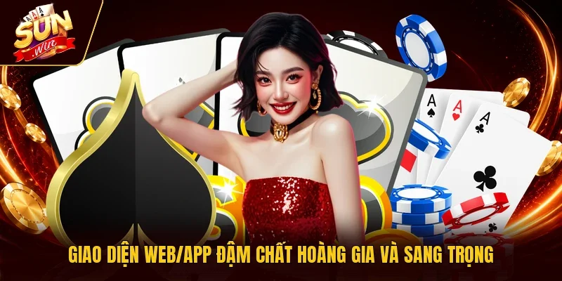 Giao diện web/app đậm chất hoàng gia và sang trọng
