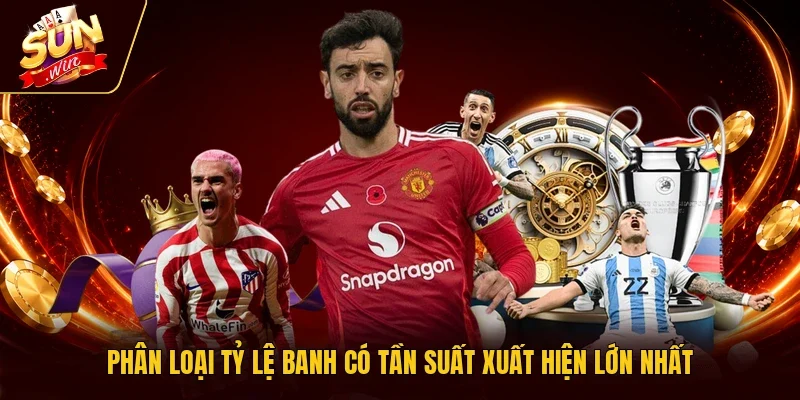Phân loại tỷ lệ banh có tần suất xuất hiện lớn nhất